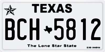 TX license plate BCH5812