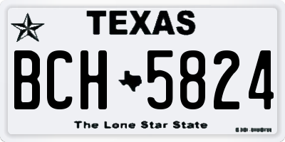 TX license plate BCH5824