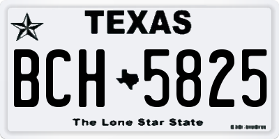 TX license plate BCH5825