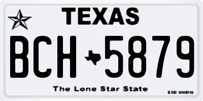 TX license plate BCH5879