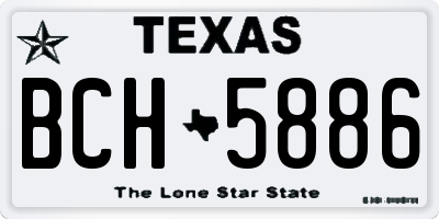 TX license plate BCH5886