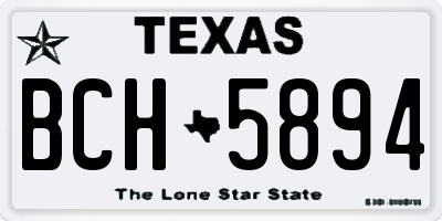 TX license plate BCH5894