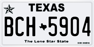 TX license plate BCH5904
