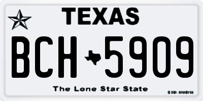 TX license plate BCH5909