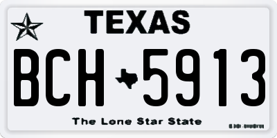 TX license plate BCH5913