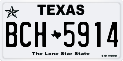 TX license plate BCH5914