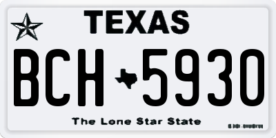 TX license plate BCH5930