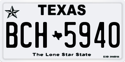 TX license plate BCH5940