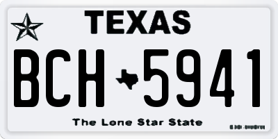 TX license plate BCH5941