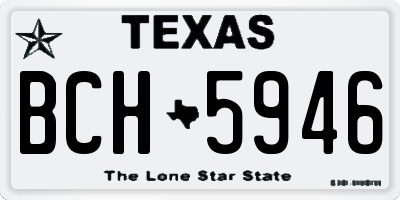 TX license plate BCH5946