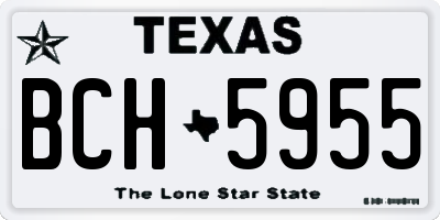 TX license plate BCH5955