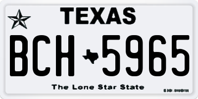 TX license plate BCH5965