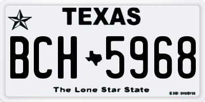TX license plate BCH5968