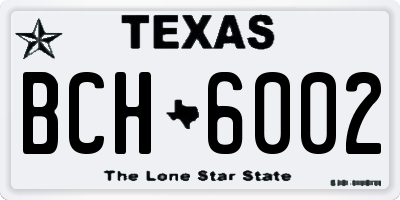 TX license plate BCH6002