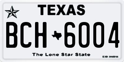 TX license plate BCH6004