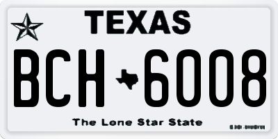TX license plate BCH6008