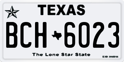 TX license plate BCH6023