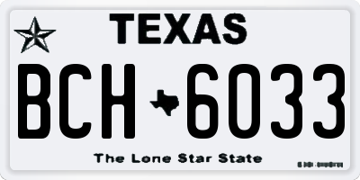 TX license plate BCH6033