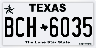 TX license plate BCH6035