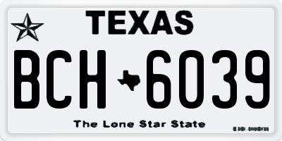 TX license plate BCH6039