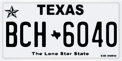 TX license plate BCH6040