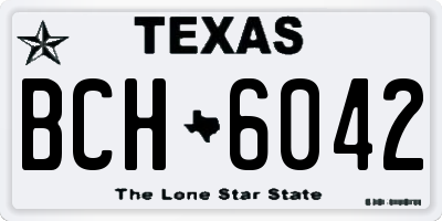 TX license plate BCH6042