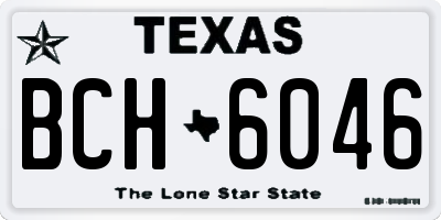 TX license plate BCH6046