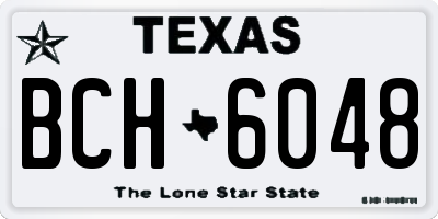 TX license plate BCH6048