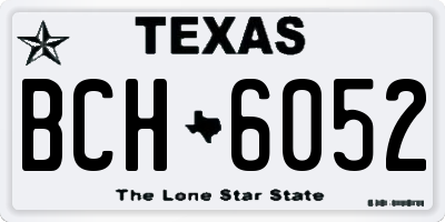 TX license plate BCH6052