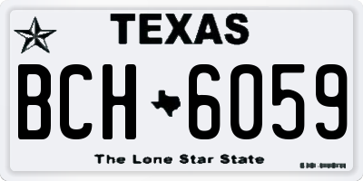 TX license plate BCH6059