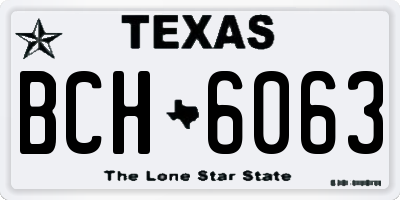 TX license plate BCH6063