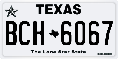 TX license plate BCH6067