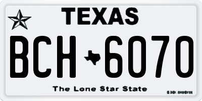 TX license plate BCH6070