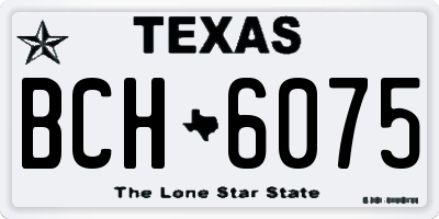 TX license plate BCH6075