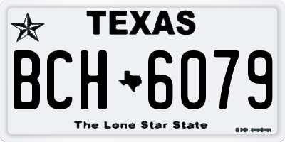 TX license plate BCH6079