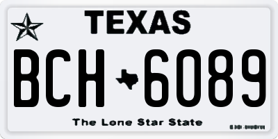 TX license plate BCH6089