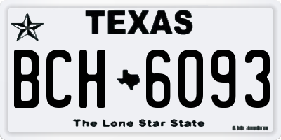 TX license plate BCH6093
