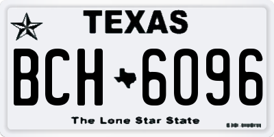 TX license plate BCH6096
