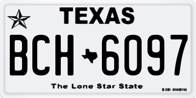 TX license plate BCH6097