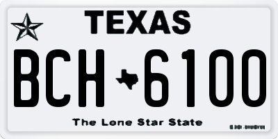 TX license plate BCH6100