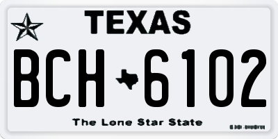 TX license plate BCH6102