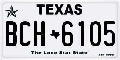 TX license plate BCH6105