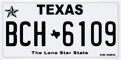 TX license plate BCH6109