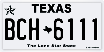 TX license plate BCH6111
