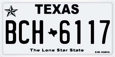 TX license plate BCH6117