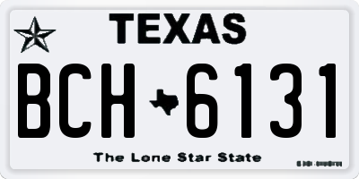 TX license plate BCH6131