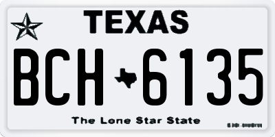 TX license plate BCH6135