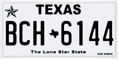 TX license plate BCH6144