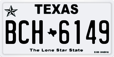 TX license plate BCH6149