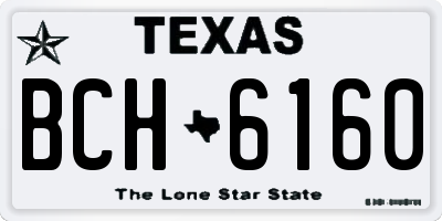 TX license plate BCH6160